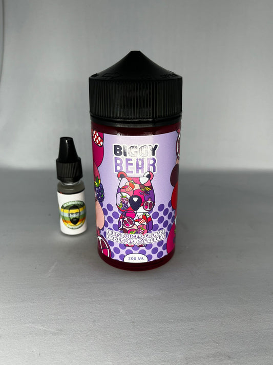 E-liquide - Biggy Bear - Fruits Rouges Grenadine Fraises des bois acidulées - 200ml